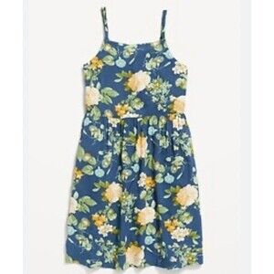 Old Navy Floral Printed Floral Fit & Flare Cami Dress for Girls Sz S (6-7) NWT